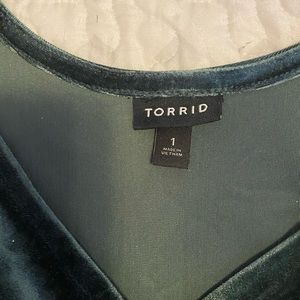 Beautiful green velvet dress shirt